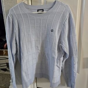 Gant Pale Blue Checkered Chase Sweater